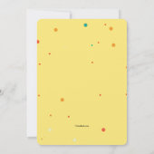 EÉN uitnodiging voor een verjaardagspartij (Achterkant)