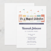 Een uitnodiging voor een wedstrijd met een magisch (Voorkant / Achterkant)