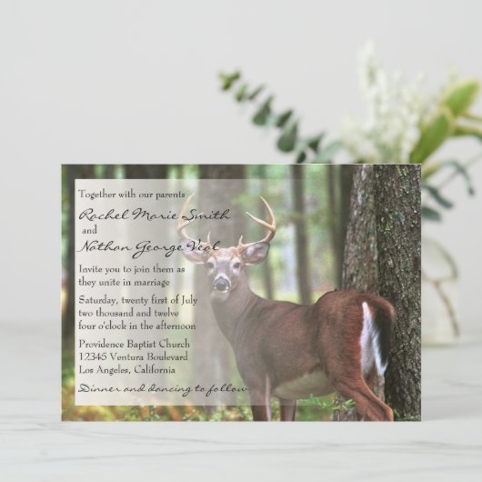 Een uitnodiging voor het huwelijk van de Hunter (Staand voorkant)