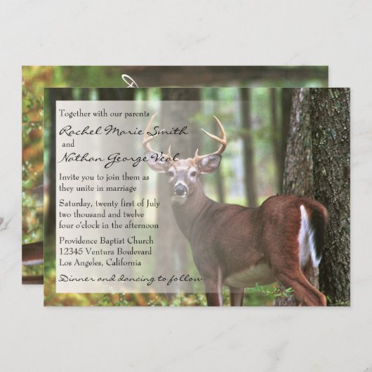 Een uitnodiging voor het huwelijk van de Hunter (Voorkant / Achterkant)