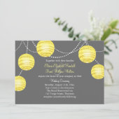 Een uitnodiging voor het huwelijk van Gele en Grij (Staand voorkant)