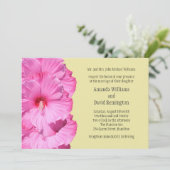 Een uitnodiging voor Tropisch huwelijk (geel) (Staand voorkant)