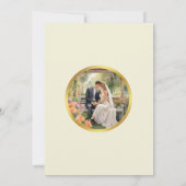 Een uitnodigingskaart voor een bruiloft getiteld R Kaart (Achterkant)