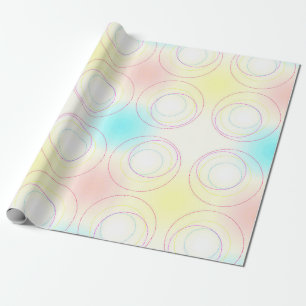 Een uitsnijding van cirkels cadeaupapier