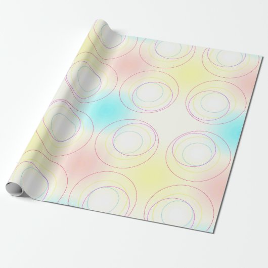 Een uitsnijding van cirkels cadeaupapier (Uitgerold)