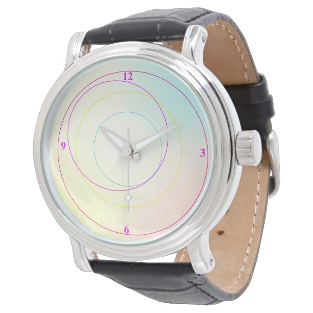 Een uitsnijding van cirkels horloge (Gekanteld)