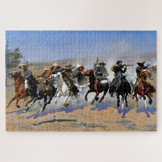 Een uitval naar het hout 1889 Frederic Remington Legpuzzel (Horizontaal)