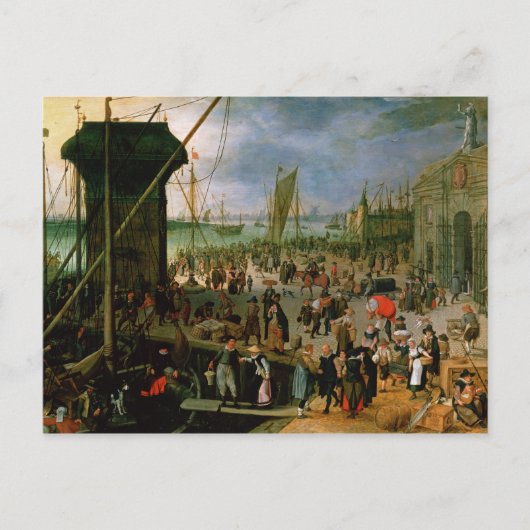 Een Uitzicht Antwerpse haven Briefkaart (Voorkant)