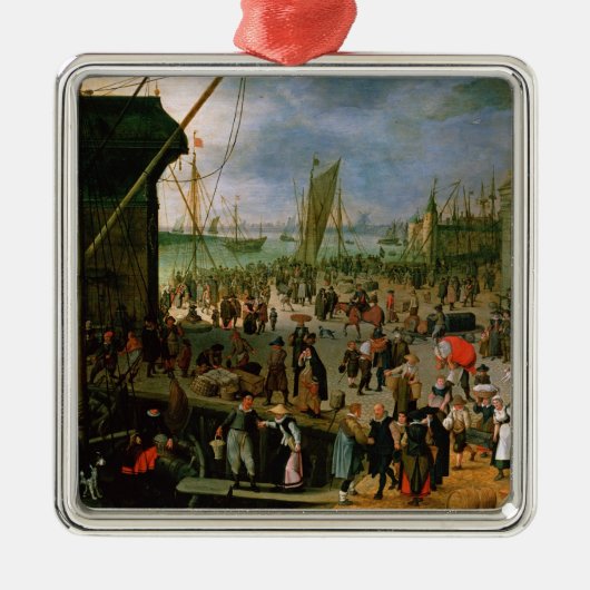 Een Uitzicht Antwerpse haven Metalen Ornament (Voorkant)