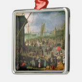 Een Uitzicht Antwerpse haven Metalen Ornament (Links)