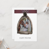 een uitzicht door de stijgbeugel kaart (Voorkant / Achterkant in situ)