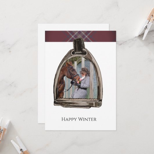 een uitzicht door de stijgbeugel kaart (Voorkant / Achterkant in situ)