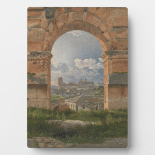 Een uitzicht door drie bogen van het Colosseum Fotoplaat