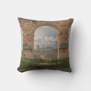 Een uitzicht door drie bogen van het Colosseum Kussen