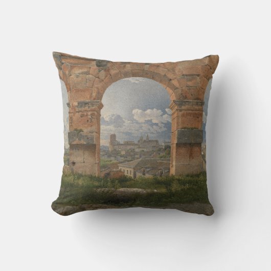 Een uitzicht door drie bogen van het Colosseum Kussen (Voorkant)