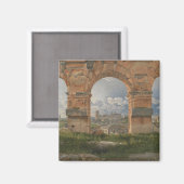 Een uitzicht door drie bogen van het Colosseum Magneet (Voorkant / Achterkant)