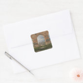 Een uitzicht door drie bogen van het Colosseum Vierkante Sticker (Envelop)