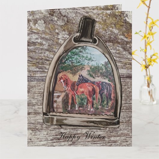 een uitzicht door een stijgbeugel  kaart (Gele Bloem)