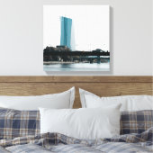 Een uitzicht Frankfurt Canvas Afdruk (Insitu (Slaapkamer))