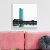 Een uitzicht Frankfurt Canvas Afdruk (Insitu (Woonkamer))
