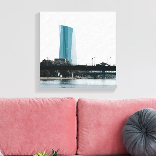 Een uitzicht Frankfurt Canvas Afdruk (Insitu (Woonkamer))