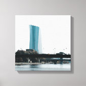Een uitzicht Frankfurt Canvas Afdruk (Voorkant)