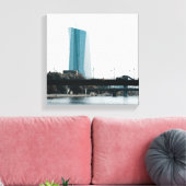 Een uitzicht Frankfurt Canvas Afdruk (Insitu (Woonkamer))