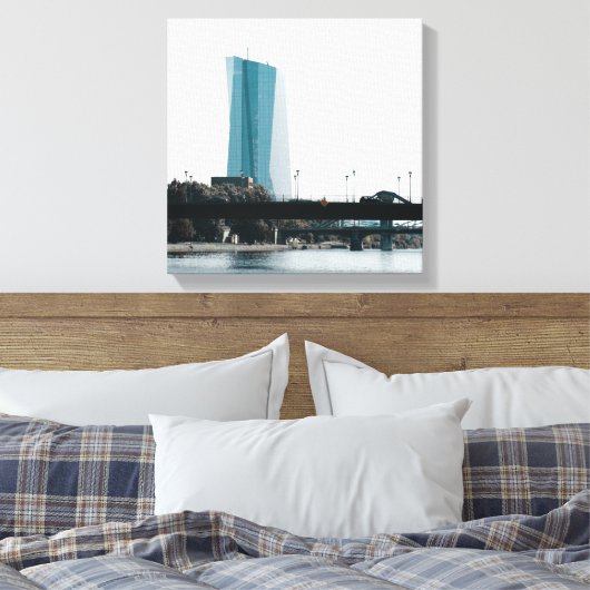 Een uitzicht Frankfurt Canvas Afdruk (Insitu (Slaapkamer))