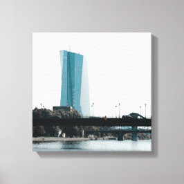 Een uitzicht Frankfurt Canvas Afdruk
