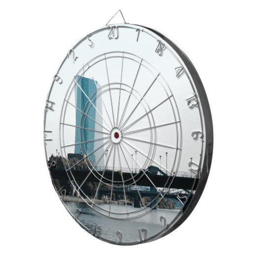 Een uitzicht Frankfurt Dartbord (Voorkant Rechts)