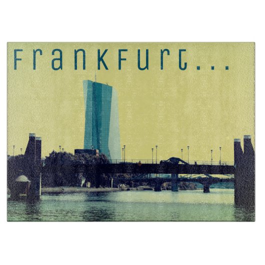 Een uitzicht Frankfurt en de rivier Snijplank (Voorkant)