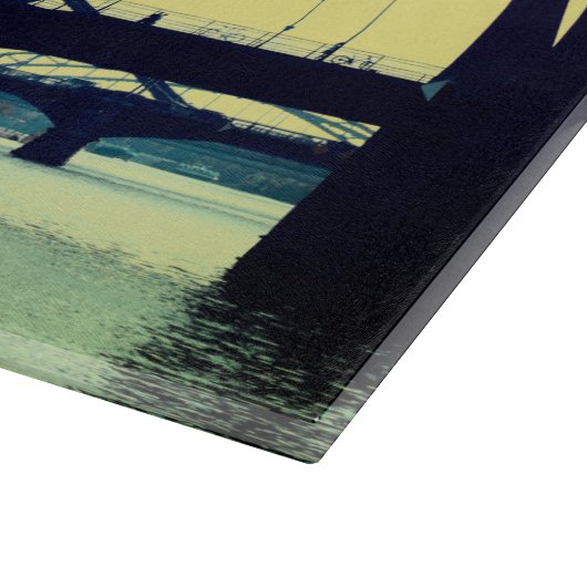 Een uitzicht Frankfurt en de rivier Snijplank (Hoek)