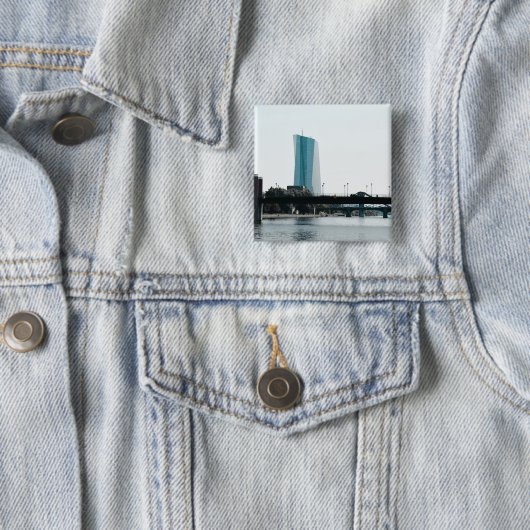 Een uitzicht Frankfurt Vierkante Button 5,1 Cm (In situ)