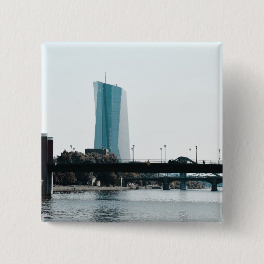 Een uitzicht Frankfurt Vierkante Button 5,1 Cm (Voorkant)