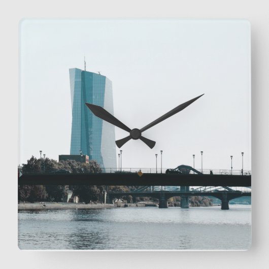 Een uitzicht Frankfurt Vierkante Klok (Voorkant)