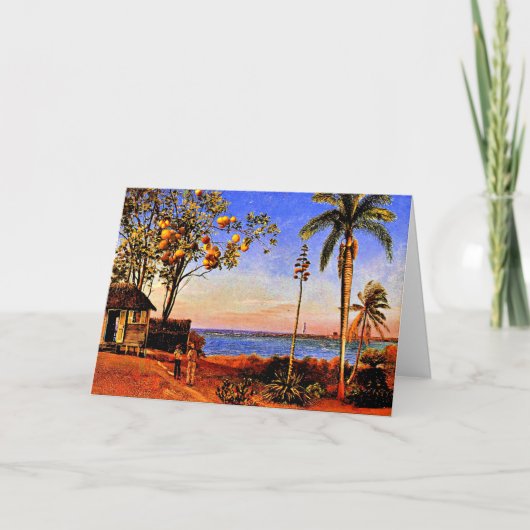 Een Uitzicht in de Bahama's, Albert Bierstadt, Kaart (Voorkant)