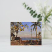 Een Uitzicht in de Bahama's, Albert Bierstadt schi Briefkaart (Staand voorkant)