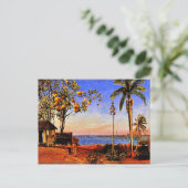 Een Uitzicht in de Bahama's, Albert Bierstadt schi Briefkaart (Staand voorkant)