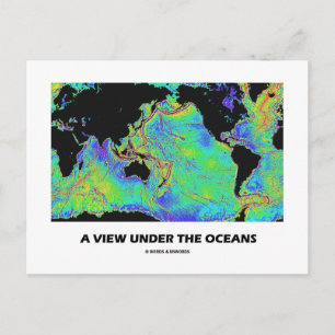 Een Uitzicht in de oceanen (geografische Wereldkaa Briefkaart