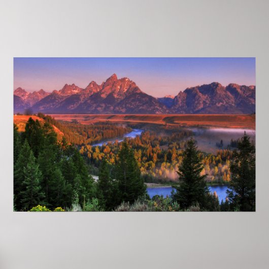 Een Uitzicht in de ochtend Poster (Voorkant)