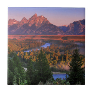 Een Uitzicht in de ochtend Tegeltje