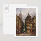 Een Uitzicht in het joodse kwartier, Frankfurt, 18 Briefkaart (Voorkant / Achterkant)