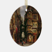 Een Uitzicht in het joodse kwartier, Frankfurt, 18 Keramisch Ornament (Rechts)