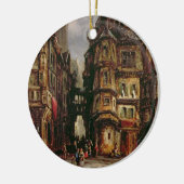 Een Uitzicht in het joodse kwartier, Frankfurt, 18 Keramisch Ornament (Links)