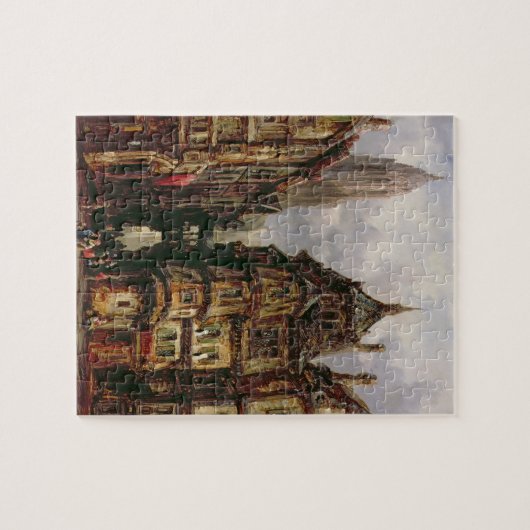 Een Uitzicht in het joodse kwartier, Frankfurt, 18 Legpuzzel (Horizontaal)