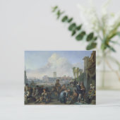 Een Uitzicht in Rome, 1668 Briefkaart (Staand voorkant)