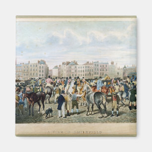 Een Uitzicht in Smithfield gegraveerd door F.C. en Magneet