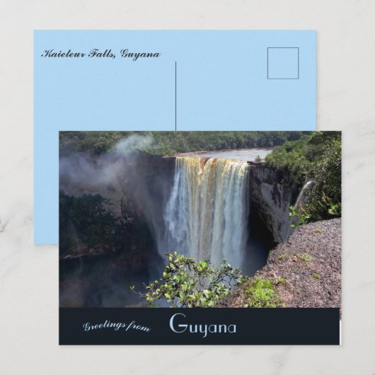 Een Uitzicht Kaieteur-Herfsten in Guyana Briefkaart (Voorkant / Achterkant)