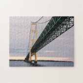 Een uitzicht Mackinac Bridge uit het Michigan-meer Legpuzzel (Horizontaal)