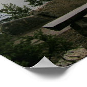 Een Uitzicht met een bank Poster (Hoek)